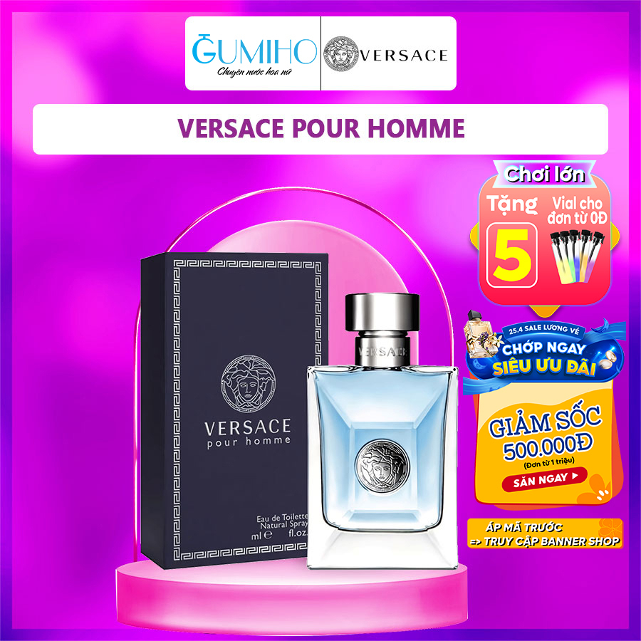Nước hoa Nam Versace Pour Homme EDT - cơn gió mát lạnh, cuốn trôi đi cái nóng của mùa hè - Gumiho Perfume