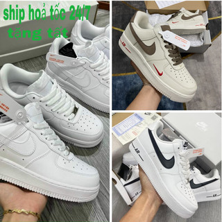 Giày _nike air force 1 trắng, af1 vệt đen,vệt nâu, giày af1 các mẫu hot đế air full size 36-43