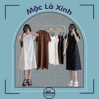 Đầm polo dáng dài kèm váy 2 dây lụa (ảnh thật)