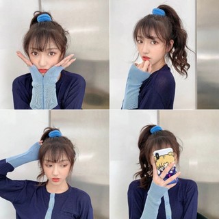 Dây Cột Tóc Cao Su Co Giãn Bằng Len Siêu Mềm