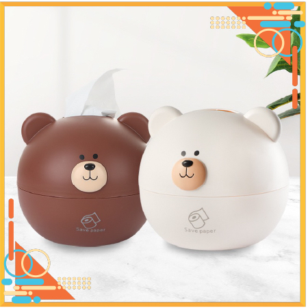 Hộp Đựng Giấy Ăn 🍀FREESHIP🍀 Hộp Để Giấy Ăn Hình Gấu Cute, Dễ Thương