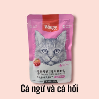 ( Tân phú )combo 14 gói pate wanpy 80g cho mèo( đủ vị)