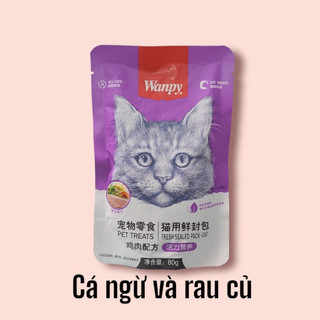( Tân phú )combo 14 gói pate wanpy 80g cho mèo( đủ vị)