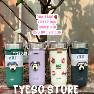 Ly giư nhiệt tyeso 550ml - 710ml + ống hút + ticker