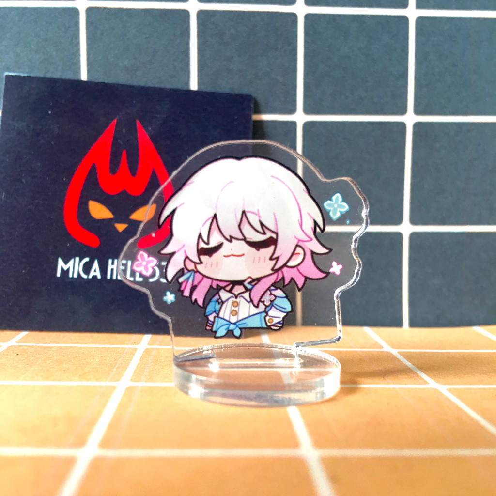 Standee Mini Honkai Star Rail Standee Anime Manga Acrylic 3cm Dễ Thương Lấp Lánh Hologram