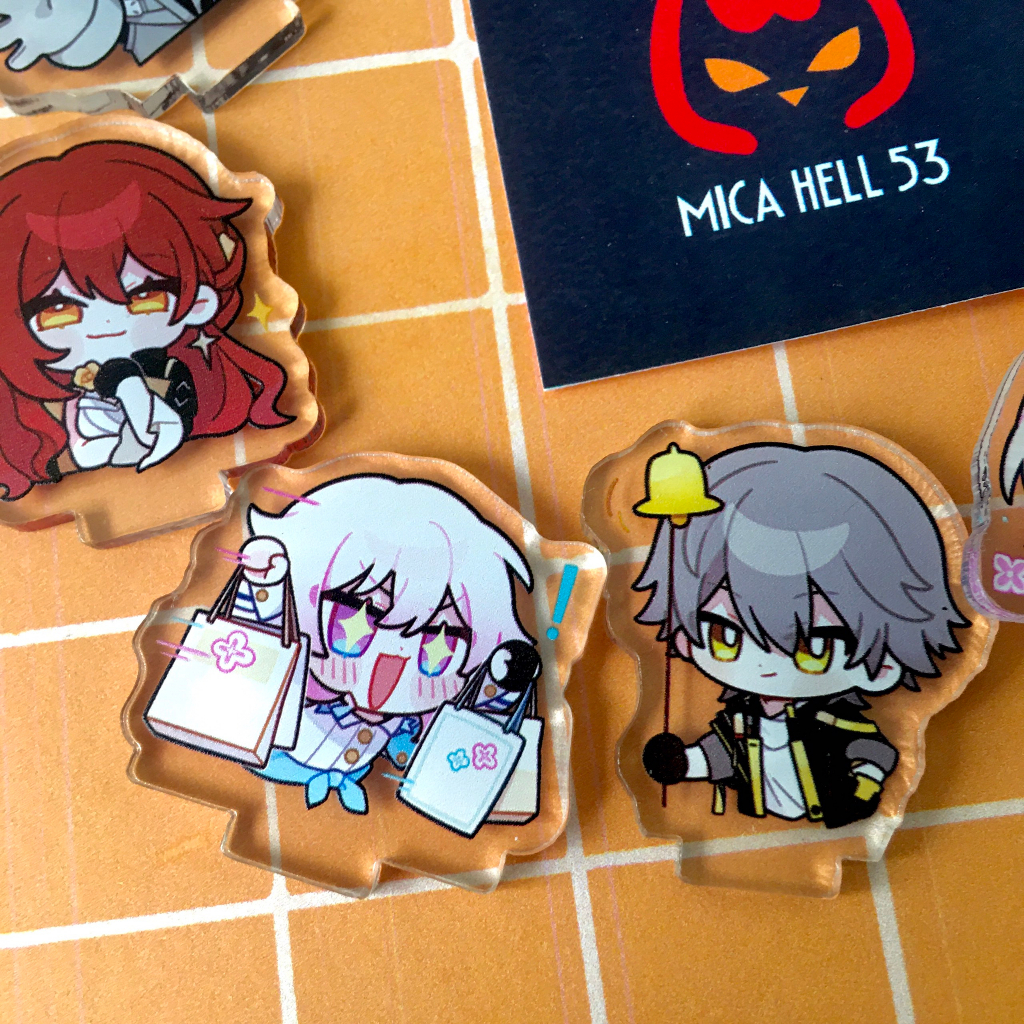 Standee Mini Honkai Star Rail Standee Anime Manga Acrylic 3cm Dễ Thương Lấp Lánh Hologram