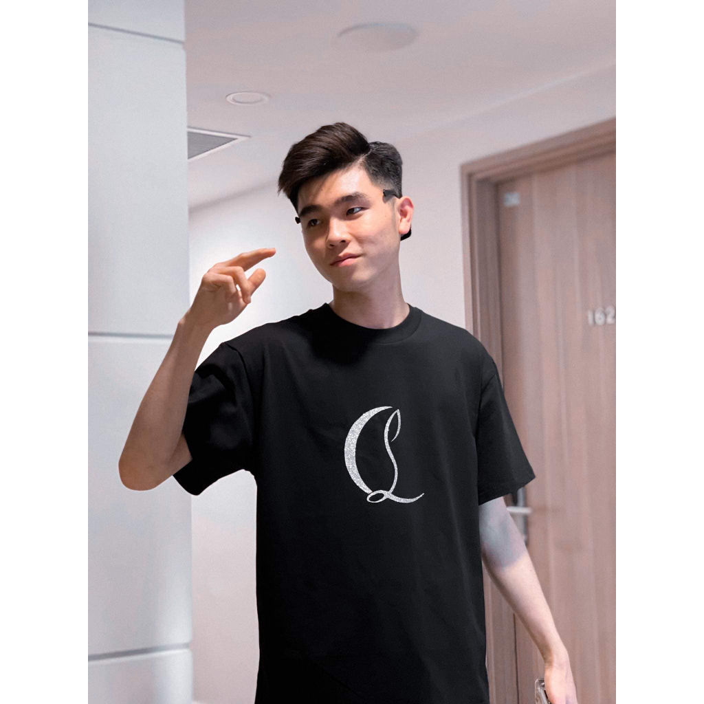 Áo phông nam nữ Lou.boutin siêu đẹp full box in kim tuyến lấp lánh