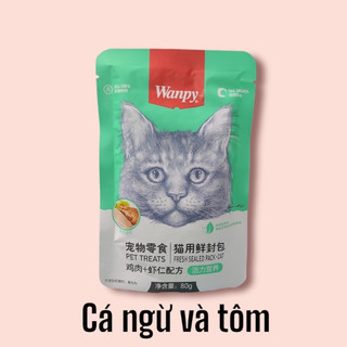 ( Tân phú )combo 14 gói pate wanpy 80g cho mèo( đủ vị)
