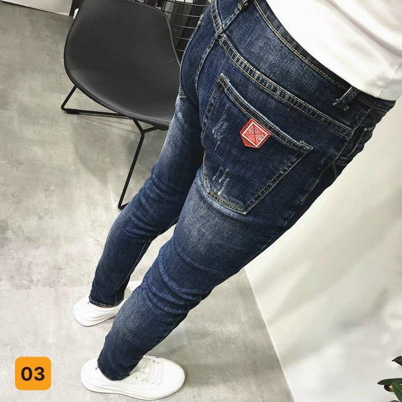 Quần jeans dài nam chất denim cao cấp dày dặn màu trơn phong cách thanh lịch tối giản YUKI OUTFIT 27 | BigBuy360 - bigbuy360.vn