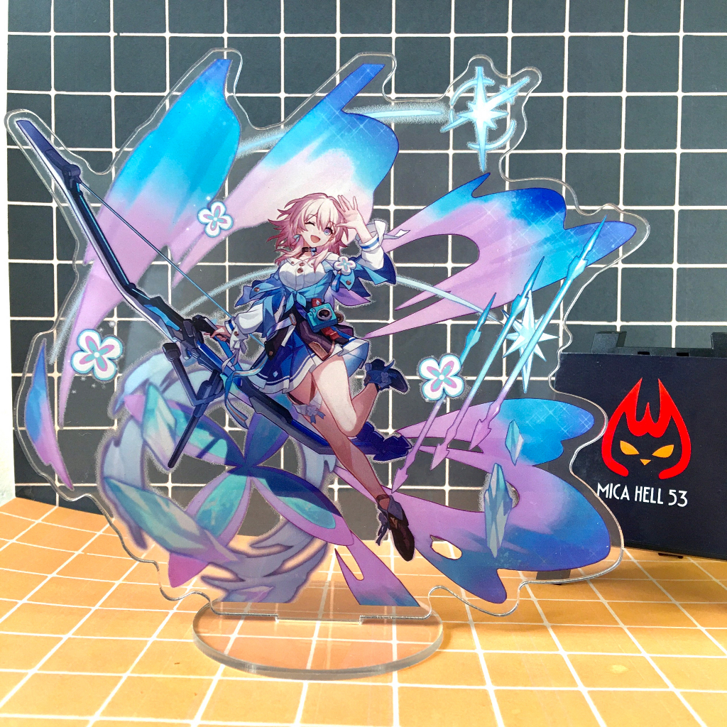 Standee Honkai Star Rail Standee Acrylic Anime Manga Game Honkai Star Rail SD8 Lấp Lánh Hologram