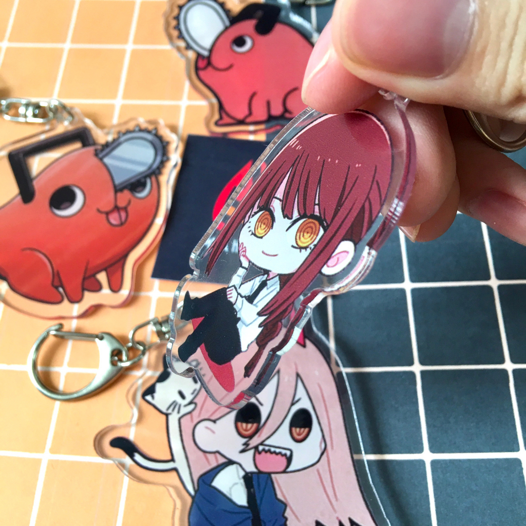 Móc Khóa Anime Chainsaw Man Standee Anime Manga Chainsaw Man Acrylic Chibi Dễ Thương KC02