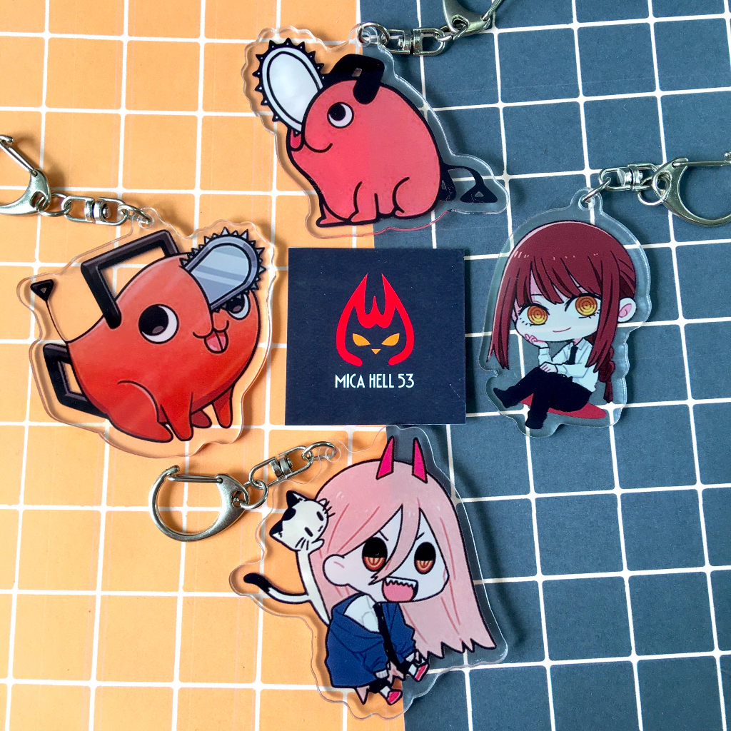 Móc Khóa Anime Chainsaw Man Standee Anime Manga Chainsaw Man Acrylic Chibi Dễ Thương KC02