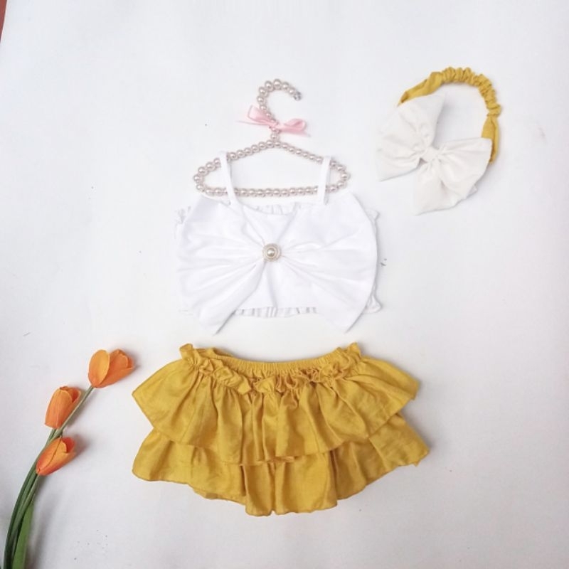 Set áo dây + quần chip bé gái