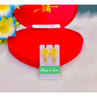 Bông cưới cô dâu chạm hoa mai mạ vàng 24 cao cấp mẫu mới về