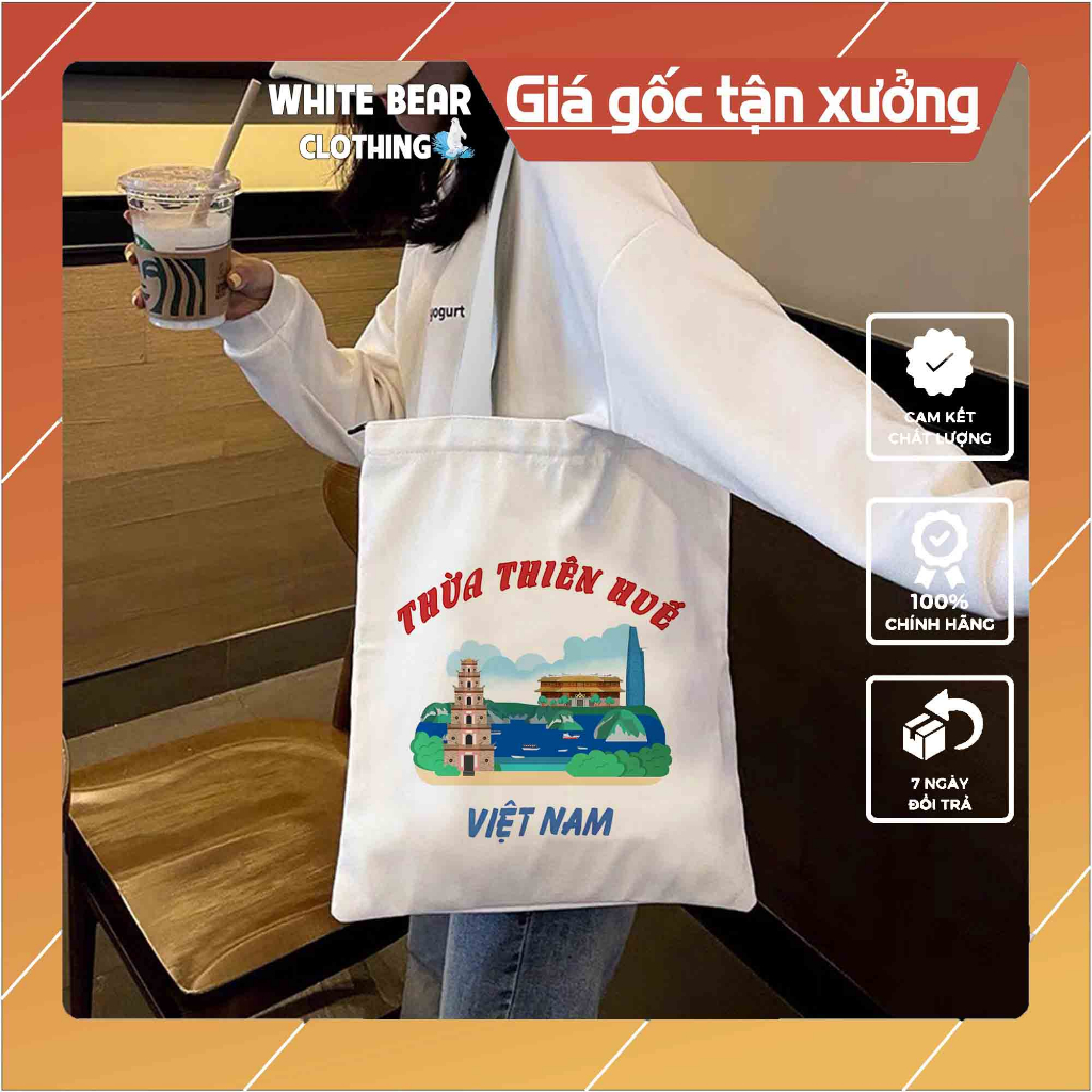 Túi tote du lịch Huế WHITE BEAR CLOTHING