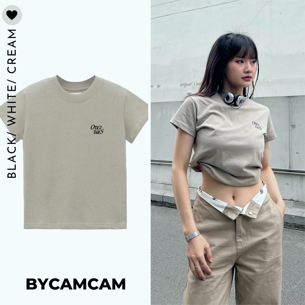 Áo Baby Tee Basic BLACK/WHITE/GREY Mẫu Mới 2023 𝑩𝒚𝒄𝒂𝒎𝒄𝒂𝒎 Seller.localbrand | BigBuy360 - bigbuy360.vn