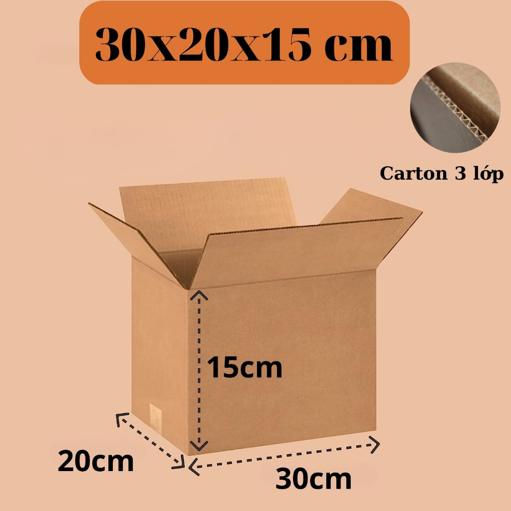 30x20x15 Combo 5 thùng carton đóng hàng