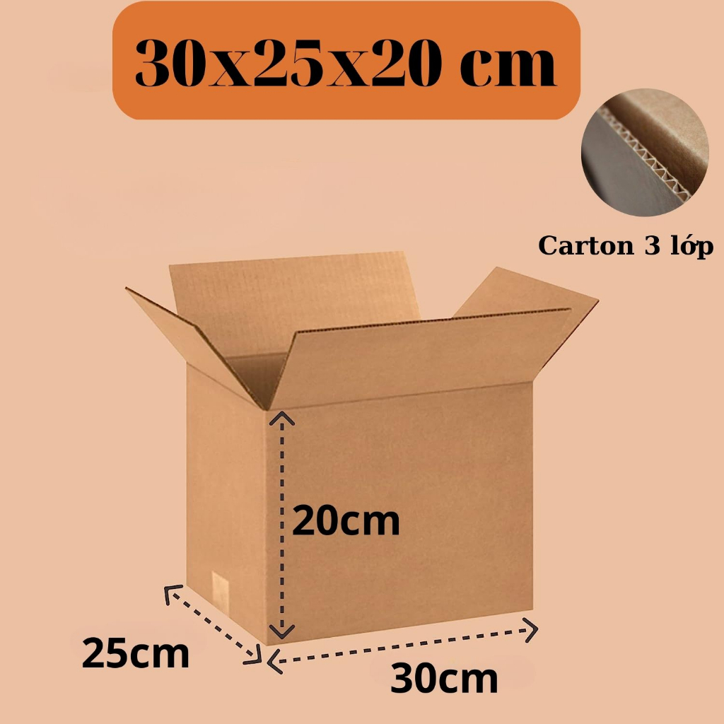 30x25x20 Combo 5 thùng carton đóng hàng