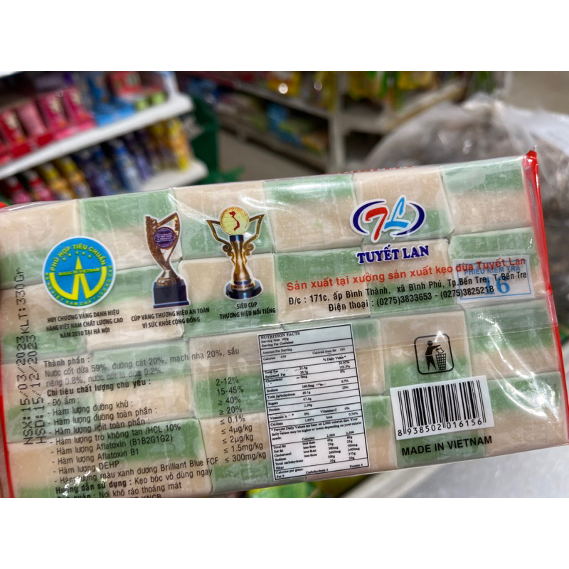 KẸO DỪA MAI LAN Tuyết Lan Sầu Riêng GÓI 300G