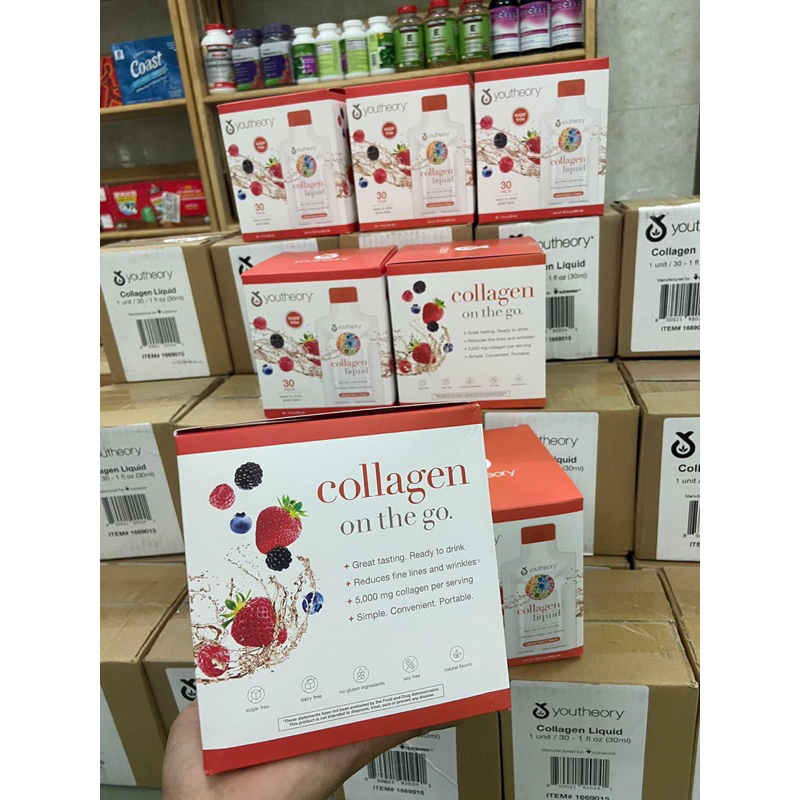 [Hàng Mỹ] Collagen nước Youtheory Collagen Liquid vị Berry