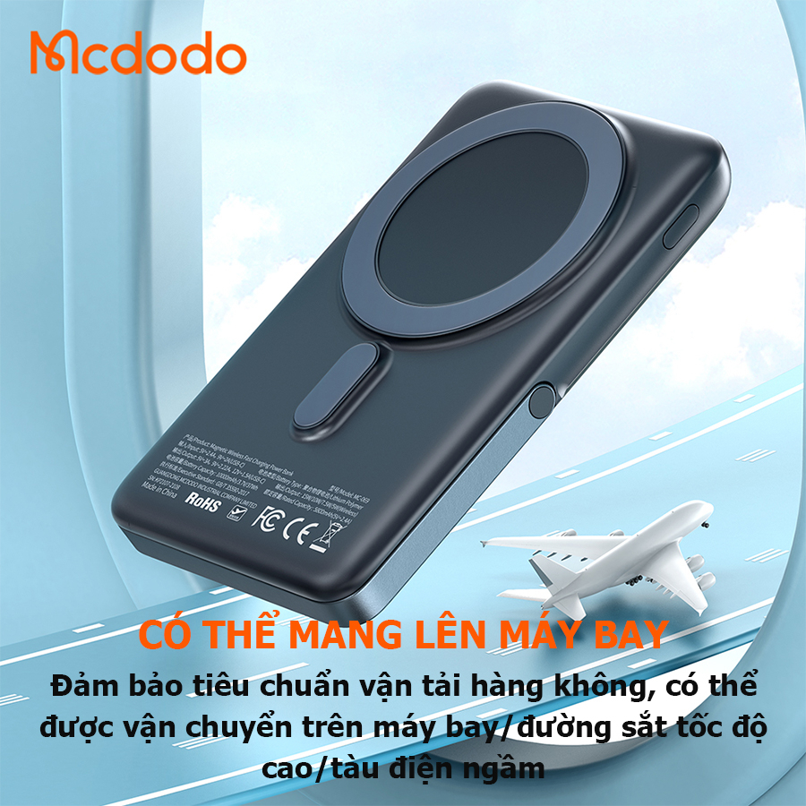 Sạc dự phòng 10000mah tích hợp magsafe cho iphone, Samsung, Huawei