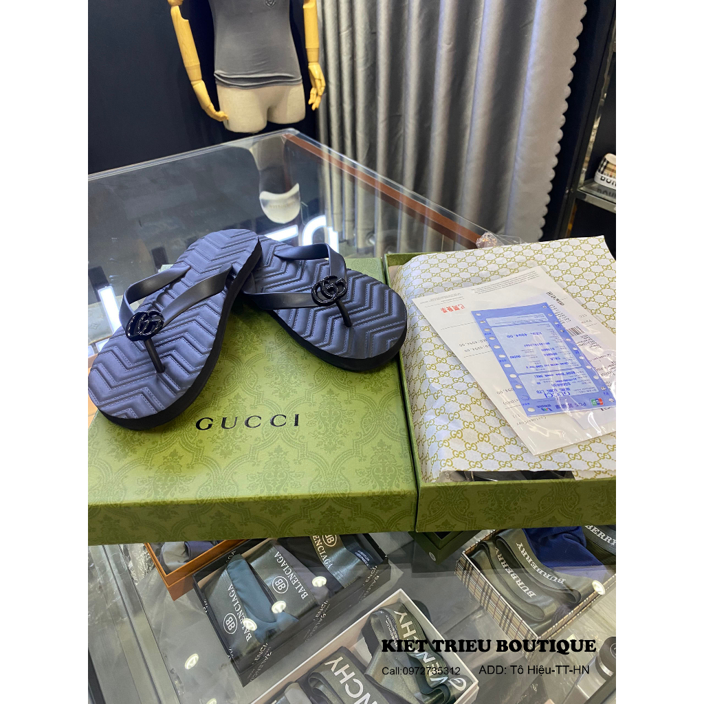 Dép Tông Gucci Màu Đen bản siêu cấp