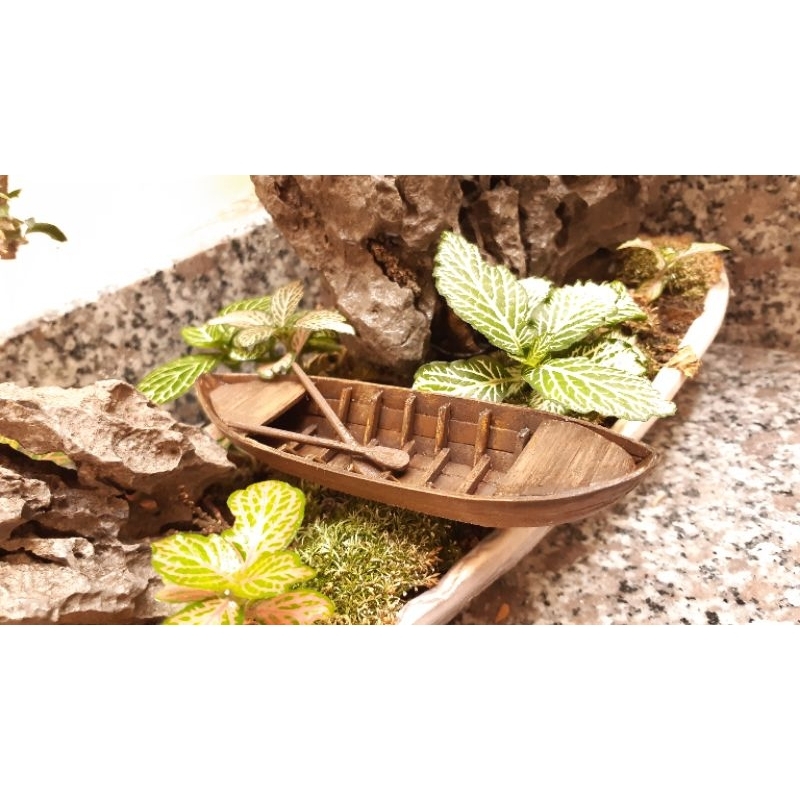 Xuồng ba lá trang trí mô hình  tiểu cảnh