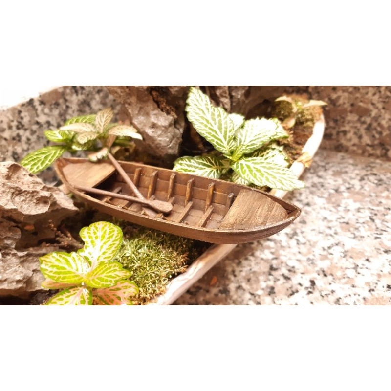 Xuồng ba lá trang trí mô hình  tiểu cảnh