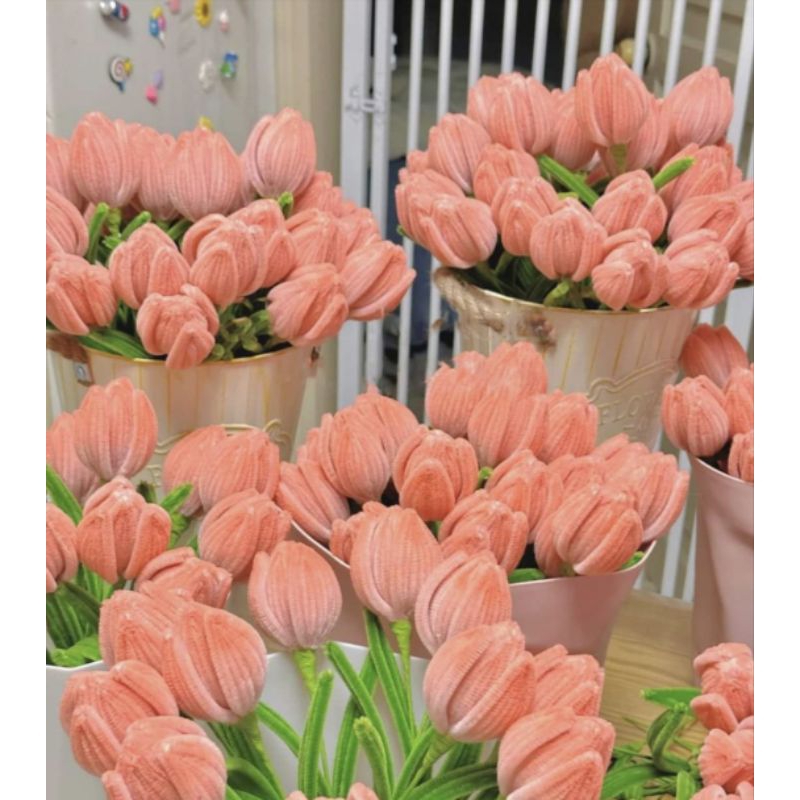 Hoa Tulip Derco Bằng Kẽm Nhung