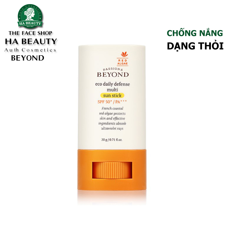 Kem chống nắng dạng thỏi Trong suốt Hàn Quốc BEYOND eco daily defense multi sun stick SPF50+PA+++ 20g