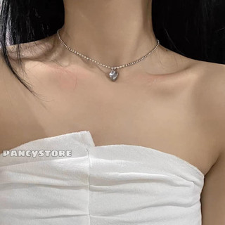 dây chuyền choker tim đá