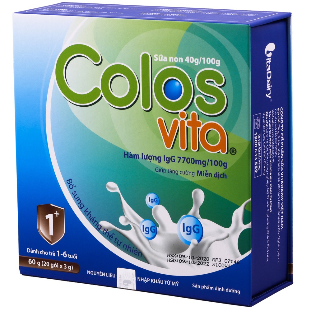 Sữa non Colos vita cho trẻ từ 1-6 tuổi