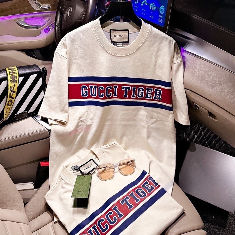 Áo thun Tay Lỡ GUCCI TIGER Form Rộng Unisex Nam Nữ