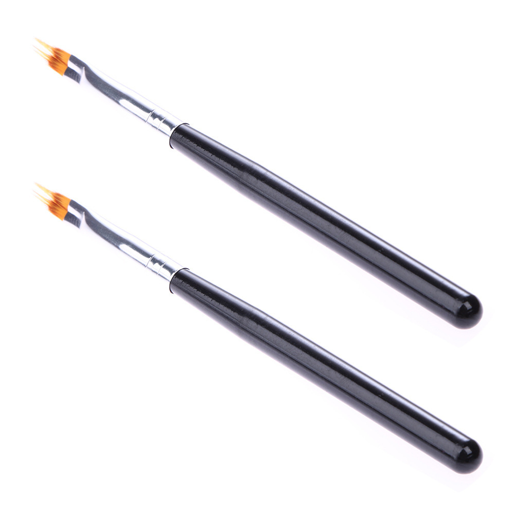 Cọ vẽ ombre, đầu dẹp, cán gỗ chuyên dùng làm nail