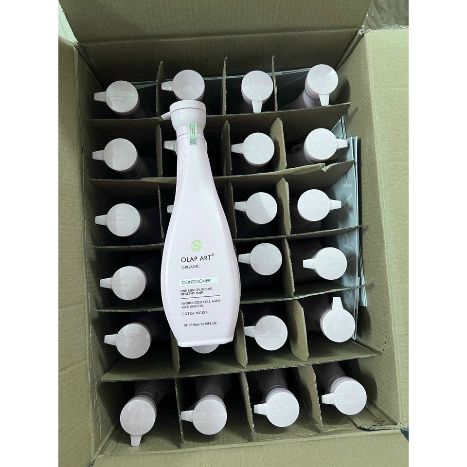 Cặp dầu gội xả Olap Art Organic siêu mềm mượt chống rụng kích thích mọc tóc 750ml x2 chính hãng