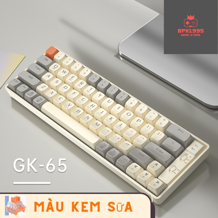 Bàn Phím Cơ Mini Không Dây HOTSWAP LANGTU GK65 GoldenSwitch - Hỗ trợ 3 chế độ kết nối - Pin Dùng 7 ngày- BH 12 tháng | BigBuy360 - bigbuy360.vn