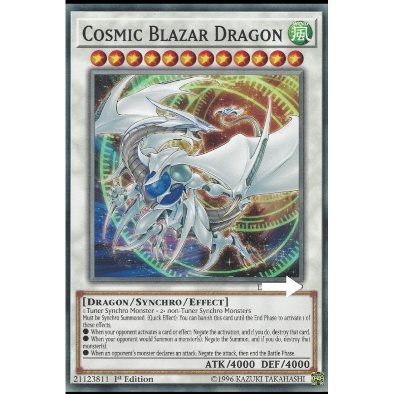 Thẻ bài yugioh ♡ Cosmic Blazar Dragon♡ HC01-JP025♡Secret Rare