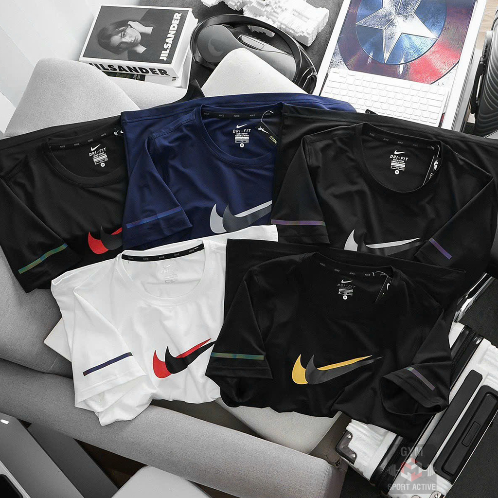 Áo thun nam thể thao tập gym chạy bộ đi chơi t shirt Nike chất thun lạnh 4 chiều thoáng mát mau khô