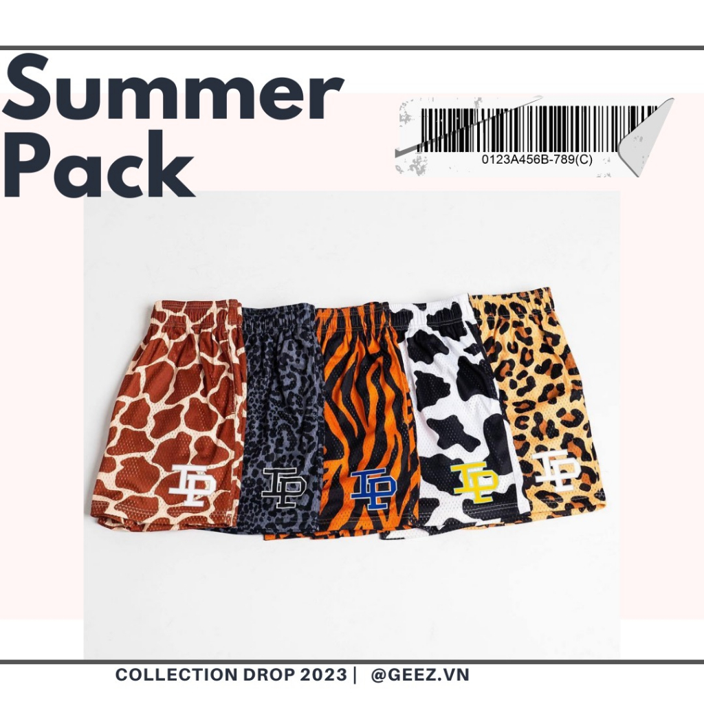 Quần đùi thể thao Jersey SummerPack in Geez!