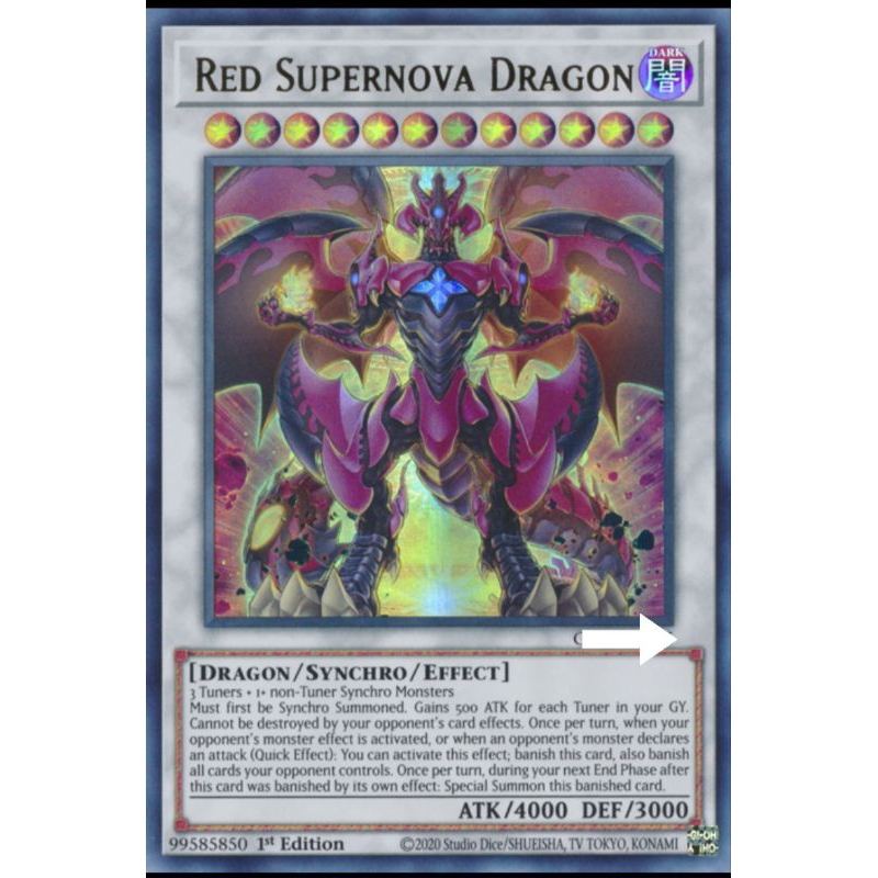Thẻ bài yugioh ♡ Red Supernova Dragon♡ HC01-JP026♡Secret Rare