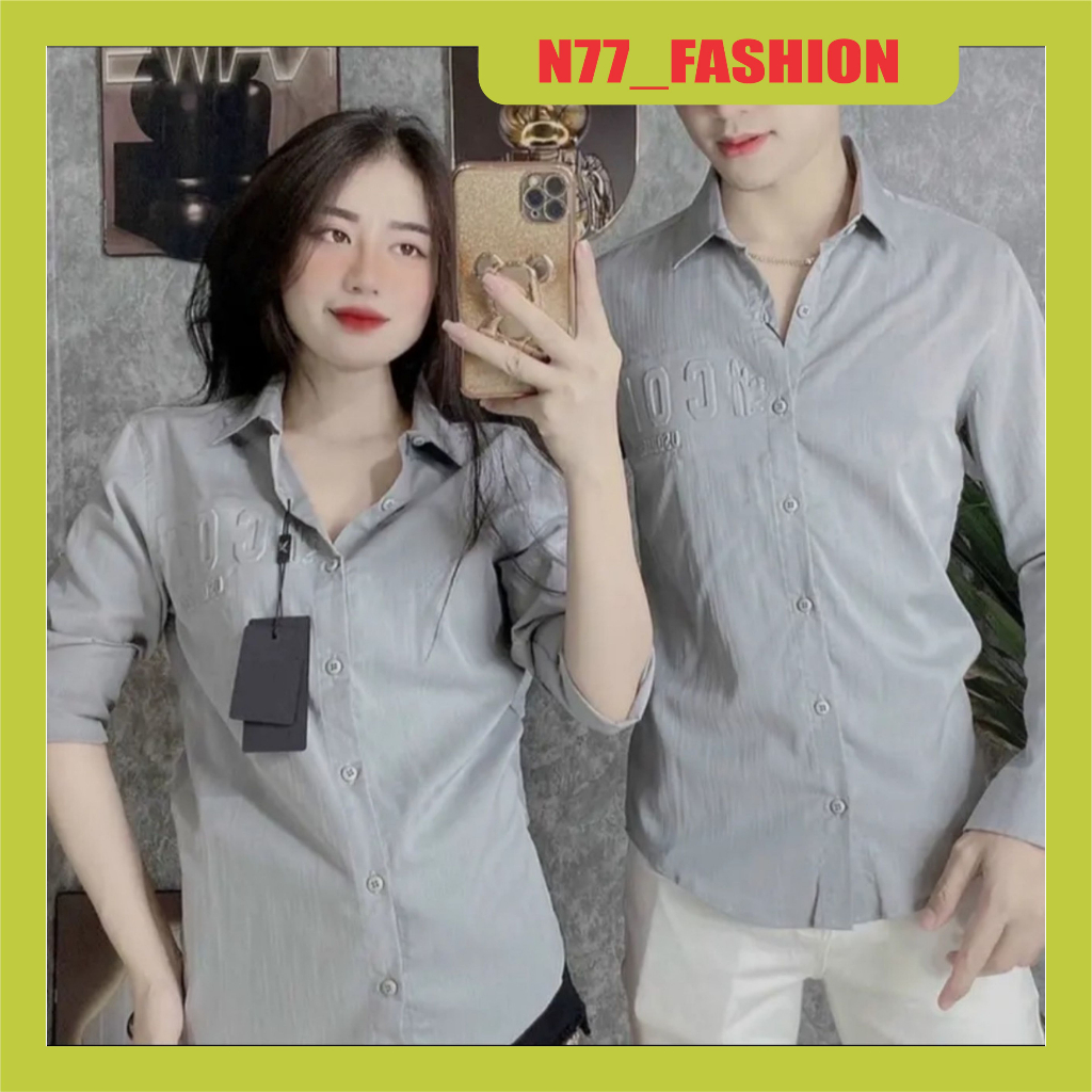 Áo sơ mi nam tay dài in họa tiết chữ nổi sang trọng chất vải đũi không nhăn không xù mẫu mới | BigBuy360 - bigbuy360.vn