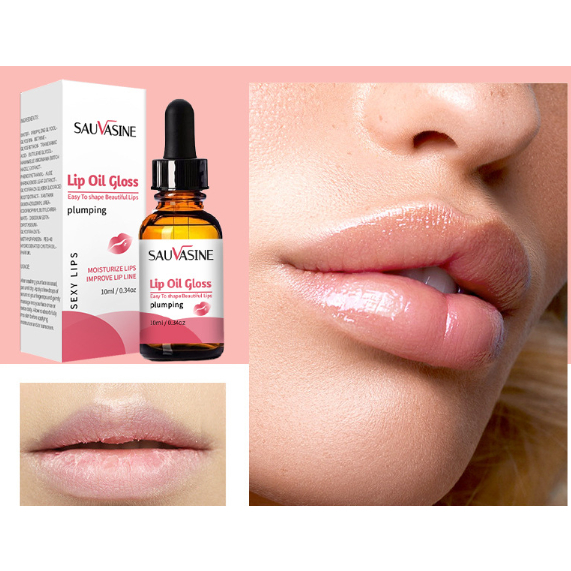 Serum Dưỡng Môi Lip Oil SAUVASINE Dưỡng Ẩm Ngăn Ngừa Nứt Nẻ Môi Giảm Khô Môi Lâu