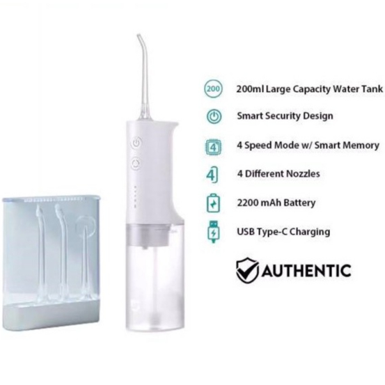 Set tăm nước kèm 4 vòi và bàn chải điện T500 kèm 3 đầu Xiaomi Mijia Limited Edition hộp quà tặng sang trọng