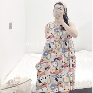 Váy Bầu Đẹp Babydoll dáng suông Lanh Tole Ngủ Mặc ở Nhà đẹp thiết kế