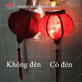 Đèn lồng hội an - kiểu tròn - 10cm, mua 10 lồng đèn tặng 1 đèn led đom đóm 2m siêu sáng
