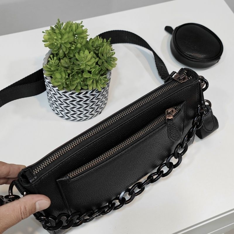 🍀🍀Coach Holden Crossbody Bag Black CE682 🍀da thật xịn xò