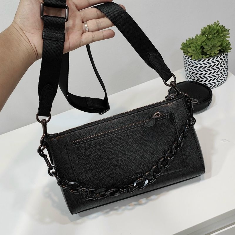🍀🍀Coach Holden Crossbody Bag Black CE682 🍀da thật xịn xò