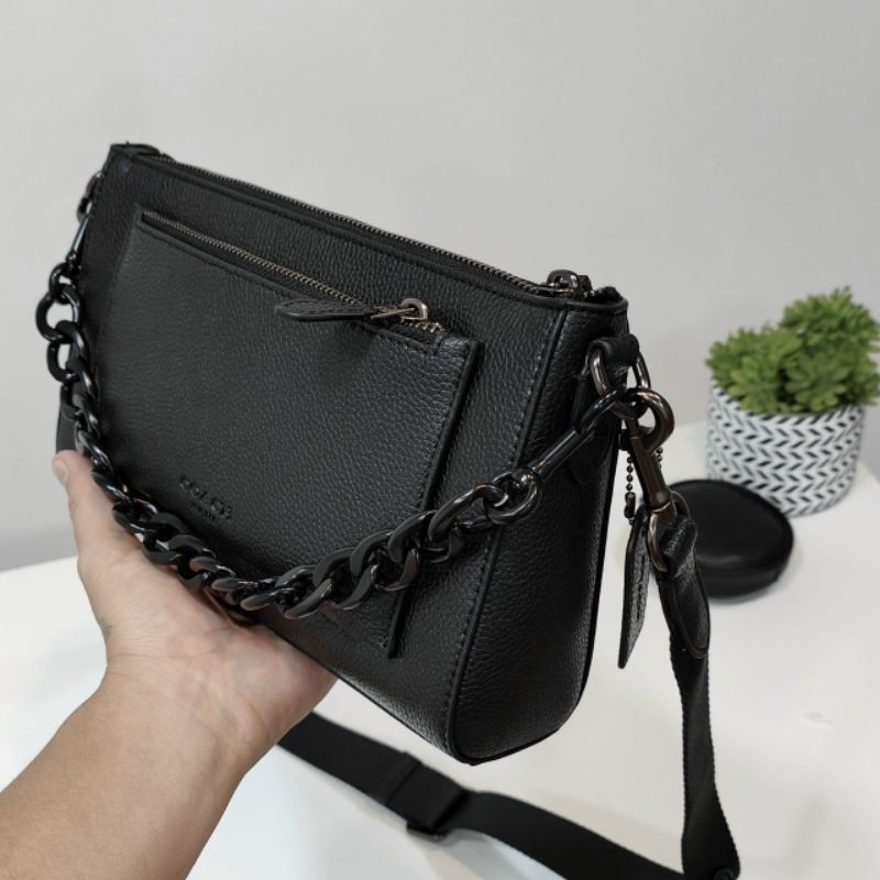 🍀🍀Coach Holden Crossbody Bag Black CE682 🍀da thật xịn xò