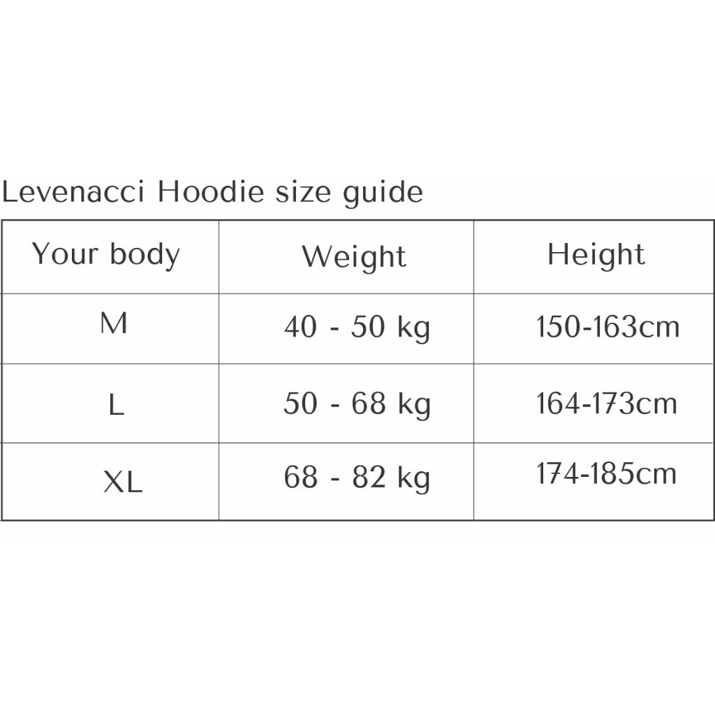 Áo Hoodie Nỉ chân cua Màu Kem Thêu Levenacci