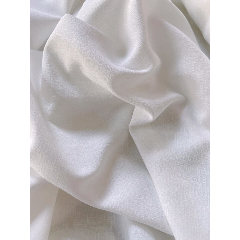 Vải Linen xước trắng